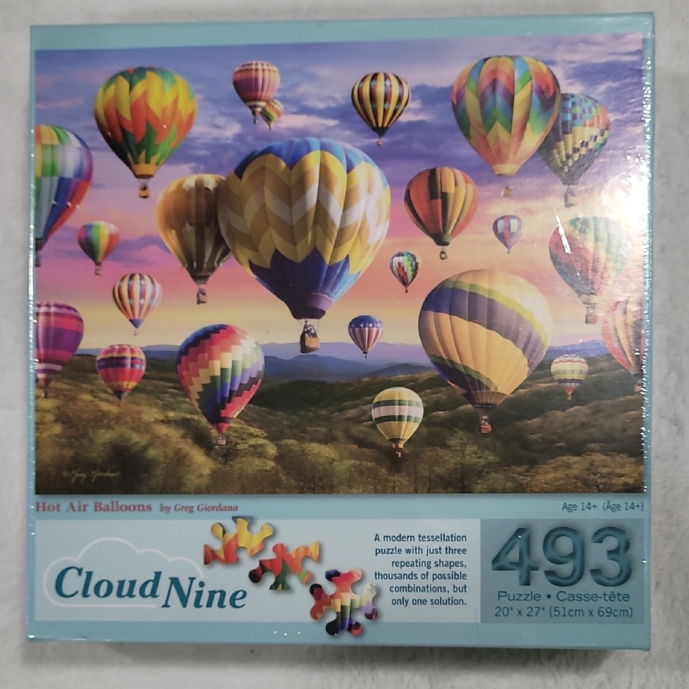 New/Sealed Bits and Pieces Cloud Nine Hot Air Balloons Jigsaw Puzzle